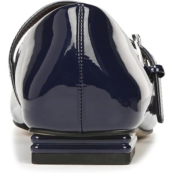 Franco Sarto Womens Sapphire Blue Patent Faux Leather Tinsley Mary Jane Flat - Picture 3 of 9